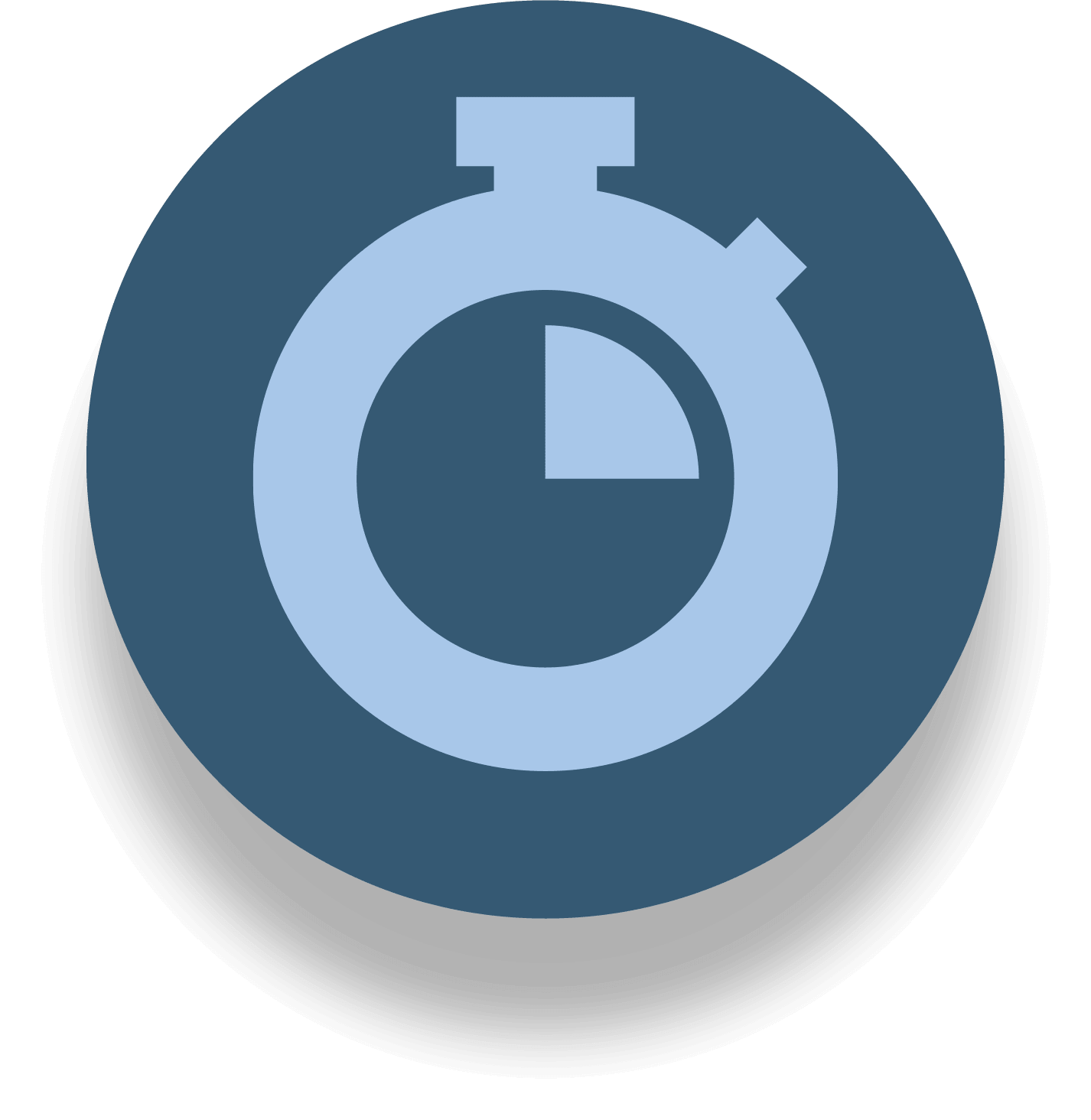 Circle stopwatch icon inside.