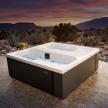 Drone view of a cold tub.